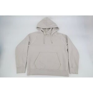 Helmut Lang Mens Medium Taupe Raglan Long Sleeve Hoodie French Terry